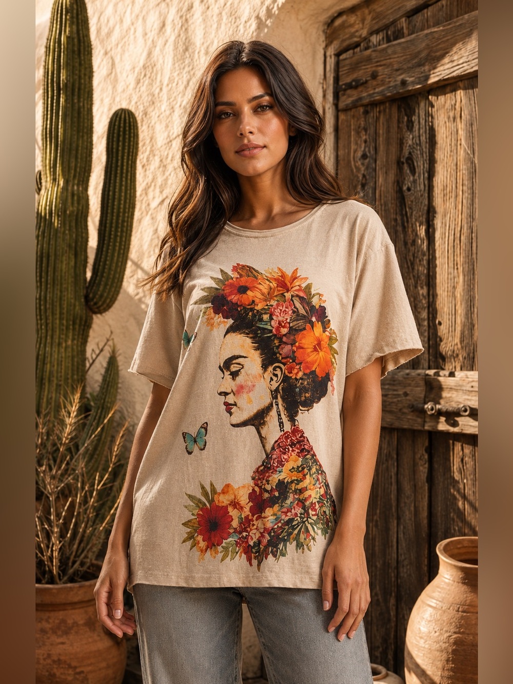 BLUE VELVET Frida in Bloom Art Tee 🦋✨